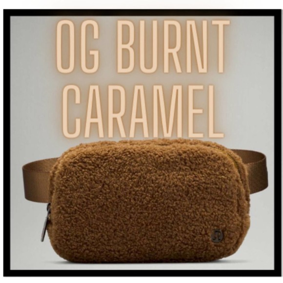 NWT OG GUNMETAL hardware Burnt Caramel Sherpa OG Fleece Everywhere Belt … - Picture 1 of 13
